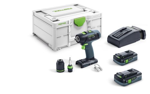 Festool accuschroefboor t 18+3 hpc4,0 i-plus