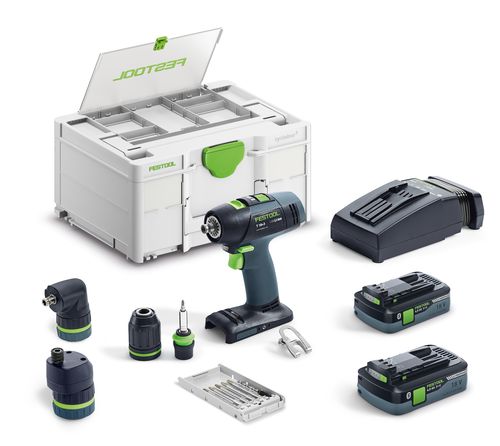 Festool accuschroefboor t18+3 hpc4,0 i-set